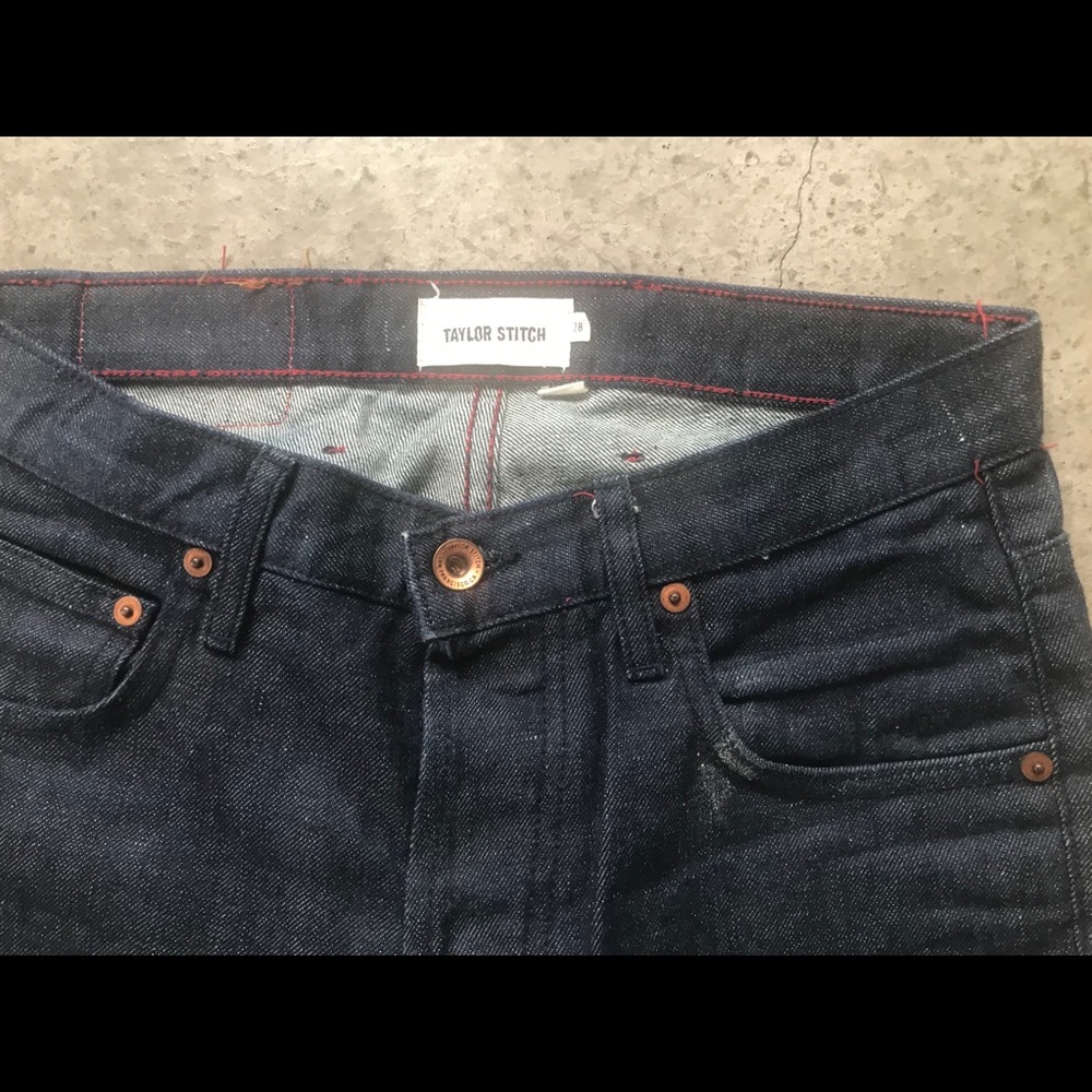 Taylor stitch blue slim jeans 28”